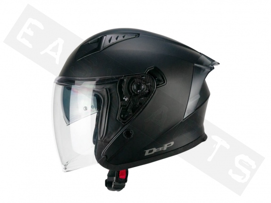 Helmet Demi Jet CGM 127A DEEP MONO matt black (double visor)